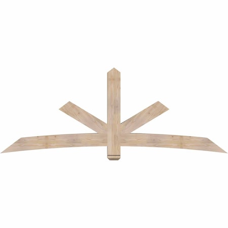 Ekena Millwork Alberta Smooth Timber Gable Bracket, Douglas Fir, 96"W x 36"H x 5 1/2"D x 5 1/2"F, 9/12 Pitch GBW096X36X0606ALB00SDF